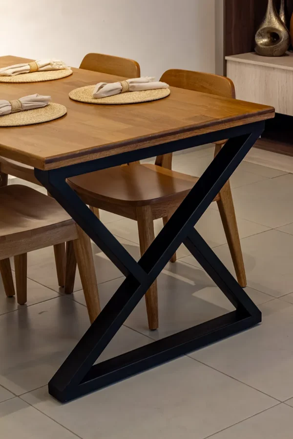 MESA DE COMEDOR CON BASE EN HIERRO CH3 - Image 2