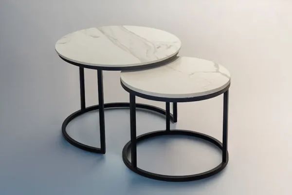 MESA DE CENTRO SINTERIZADA  BASE HIERRO